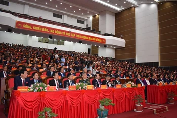  Quang cảnh Đại hội đại biểu Đảng bộ tỉnh Thái Bình lần thứ 20, nhiệm kỳ 2020 - 2025. 