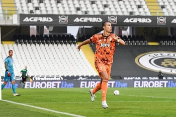 Ronaldo lập tức để lại dấu ấn trong ngày trở lại sau khi hồi phục. (Ảnh: Juventus FC)