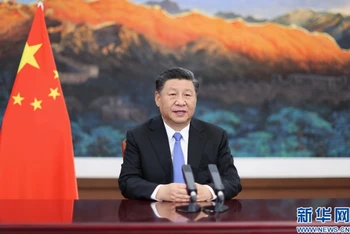 Tổng bí thư, Chủ tịch nước Trung Quốc phát biểu khai mạc. (Ảnh: Tân Hoa xã)