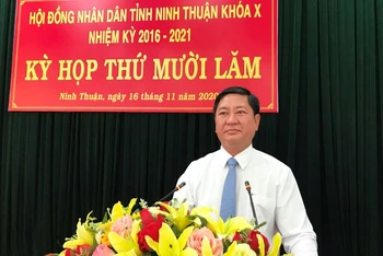 Đồng chí Trần Quốc Nam được bầu giữ chức Chủ tịch UBND tỉnh Ninh Thuận, nhiệm kỳ 2016-2021.