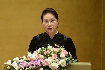 Đồng chí Nguyễn Thị Kim Ngân, Ủy viên Bộ Chính trị, Chủ tịch Quốc hội.