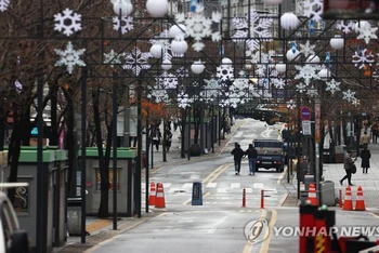 Một tuyến đường của thủ đô Seoul, ngày 22-11. (Ảnh: Yonhap)