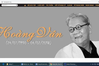 Trang web về nhạc sĩ Hoàng Vân.