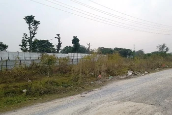 Một khu đất bỏ hoang nhiều năm nay tại Khu đô thị mới Thịnh Liệt (quận Hoàng Mai).
