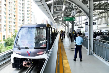 Tuyến Gold Line là tuyến đường sắt đô thị đầu tiên của Thái Lan sử dụng tàu không người lái. (Ảnh: thaigov.go.th)