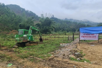 Khởi công xây dựng khu TĐC cho người dân xã Trà Leng.