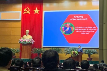Bộ trưởng Y tế Nguyễn Thanh Long báo cáo kết quả hoạt động của ngành năm 2020.