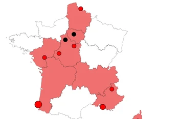 Những khu vực có ca nhiễm biến thể mới của virus SARS-Cov-2 tại Anh. (Nguồn: BFMTV)