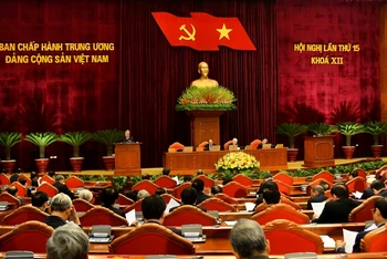 Quang cảnh Hội nghị lần thứ 15 Ban Chấp hành Trung ương Đảng Cộng sản Việt Nam khóa XII.