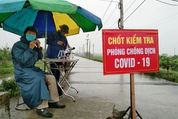 Các chốt kiểm dịch đã được triển khai tại ổ dịch xã Thụy Việt, Thụy Hưng (Thái Thụy, tỉnh Thái Bình).