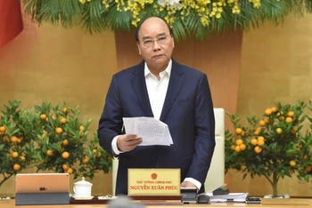 Thủ tướng Nguyễn Xuân Phúc chủ trì phiên họp Chính phủ thường kỳ tháng 1.