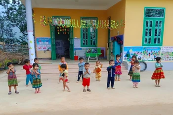 Trẻ em tại Trường mầm non Tênh Phông (Tuần Giáo, Điện Biên)