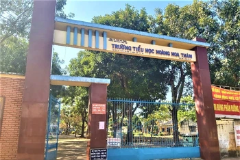 Trường tiểu học Hoàng Hoa Thám, phường Thành Nhất, TP Buôn Ma Thuột, nơi thầy giáo Hồ Quang Lộc công tác.