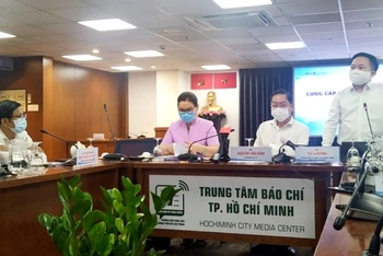 Sở Thông tin và Truyền thông TP Hồ Chí Minh cùng các cơ quan chức năng họp báo thông tin vụ việc đầu tháng 12-2020. (Ảnh: TTBC)