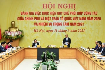 Tăng cường quy chế phối hợp công tác giữa Chính phủ và Ủy ban T.Ư MTTQ Việt Nam