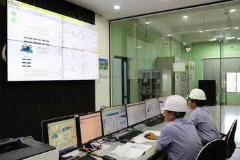 Bộ phận Kiểm soát và Đánh giá chất lượng nước trực tuyến của Nhà máy nước Tân Hiệp, thuộc Tổng Công ty Cấp nước Sài Gòn.
