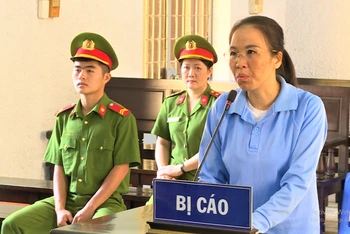 Bị cáo Đào Thanh Tâm tại phiên tòa.