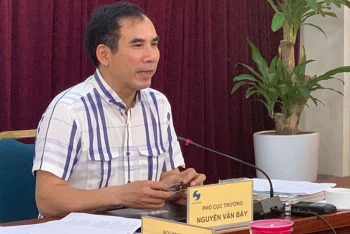 Phó Cục trưởng Cục Sở hữu trí tuệ Nguyễn Văn Bảy tại buổi họp báo.