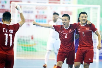 ĐT futsal Việt Nam hướng tới mục tiêu lần thứ hai góp mặt tại đấu trường futsal World Cup. (Ảnh: VFF)