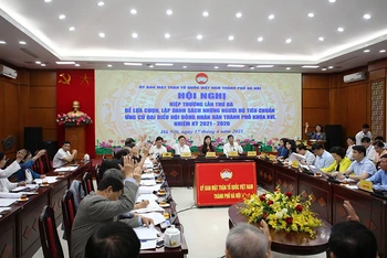  Hội nghị hiệp thương lần 3 do Ban Thường trực Ủy ban Mặt trận Tổ quốc Việt Nam TP Hà Nội tổ chức đã thống nhất, lựa chọn 160 người vào danh sách ứng cử đại biểu HĐND TP Hà Nội.