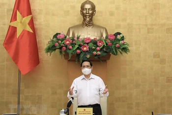 Thủ tướng Phạm Minh Chính phát biểu chỉ đạo. (Ảnh: Lâm Khánh/TTXVN)