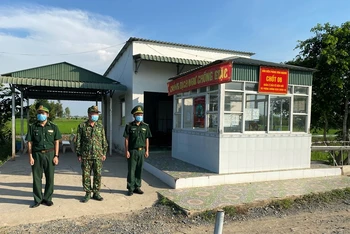 Các chiến sĩ bảo vệ tuyến biên giới An Giang.