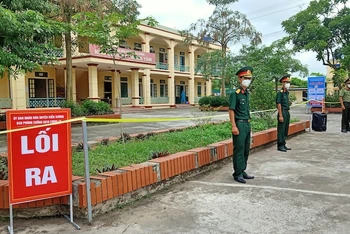 Khu cách ly tập trung huyện Kiến Xương, tỉnh Thái Bình hiện đang thu dung, cách ly 83 trường hợp F1 trên địa bàn