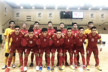 ĐT Futsal Việt Nam vượt qua ĐT Lebanon để giành quyền vào VCK Futsal World Cup 2021. (Ảnh: VFF)
