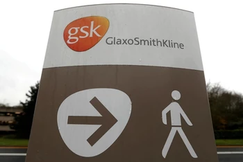 Logo của GSK. Ảnh: Reuters.