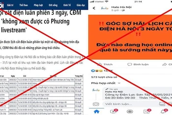Ngày 28-5 trên một số trang điện tử, trang mạng xã hội xuất hiện nhiều thông tin về lịch cắt điện luân phiên tại Hà Nội.