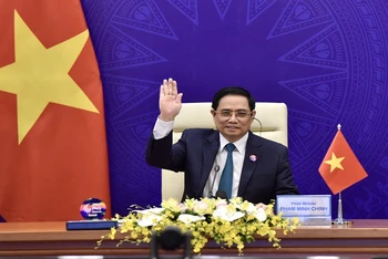 Thủ tướng Chính phủ Phạm Minh Chính tại Hội nghị. (Ảnh: Trần Hải)
