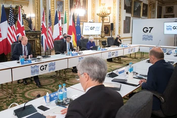 Nhóm các nước G7 đạt thỏa thuận về thuế doanh nghiệp toàn cầu, ngày 5-6. Ảnh: Reuters