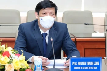 Bộ trưởng Y tế Nguyễn Thanh Long tại buổi làm việc.