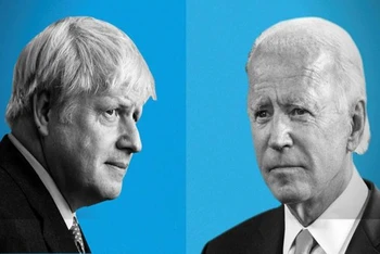 Thủ tướng Anh Boris Johnson (trái) và Tổng thống Mỹ Joe Biden. (Ảnh: Financial Times)