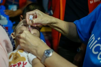 Chiến dịch vaccine ngừa bại liệt tại Philippines, tháng 10-2019. (Ảnh: UNICEF)