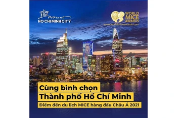 TP Hồ Chí Minh được đề cử “Điểm đến du lịch MICE hàng đầu châu Á năm 2021”