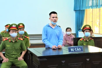 Bị cáo Lê Văn Thành tại phiên tòa.