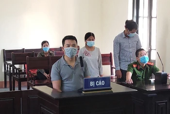 Bị cáo Nguyễn Quốc Thỏa tại phiên tòa.