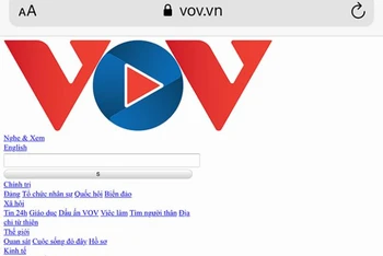 Báo điện tử VOV bị tấn công mạng.