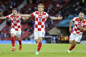 Croatia ghi tên mình vào vòng 1/8 khi đánh bại Scotland 3-1. (Ảnh: Reuters)
