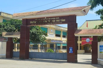 Trường THPT Dân tộc nội trú tỉnh Quảng Ngãi, nơi dự thi của thí sinh thuộc diện F1. 