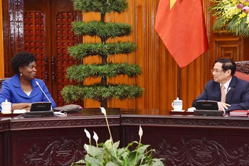 Thủ tướng Chính phủ Phạm Minh Chính tiếp bà Victoria Kwakwa, Phó Chủ tịch WB phụ trách khu vực Đông Á và Thái Bình Dương.