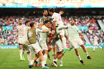 Tây Ban Nha giành chiến thắng xứng đáng với chiều sâu đội hình hơn hẳn Croatia. (Ảnh: UEFA)