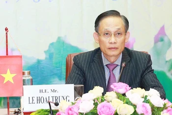 Đồng chí Lê Hoài Trung, Ủy viên Trung ương Đảng, Trưởng Ban Đối ngoại Trung ương (Ảnh: TTXVN)