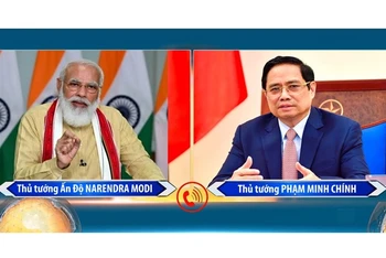 Thủ tướng Phạm Minh Chính điện đàm với Thủ tướng Ấn Độ Narendra Modi.