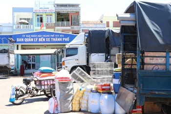 Từ 14 giờ ngày 10/7 thành phố Tuy Hoà tạm dừng hoạt động vận chuyển hàng hoá tại bến xe nội tỉnh.