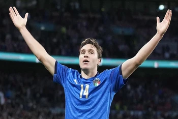 Federico Chiesa sẽ là niềm hy vọng của Italia ở trận chung kết với Anh. (Ảnh: Getty Images) 