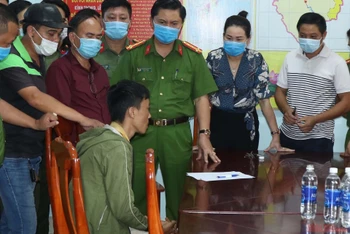 Đối tượng Lê Văn Triễn bị công an Quảng Bình bắt giữ.
