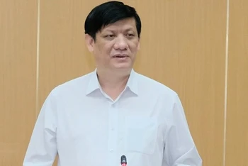 Bộ trưởng Y tế Nguyễn Thanh Long phát biểu tại buổi giao ban.