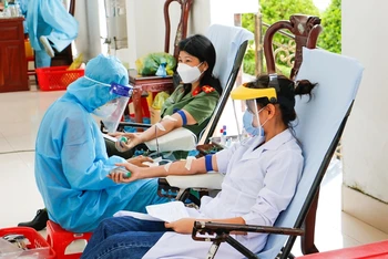 Công an TP Cần Thơ hiến máu tình nguyện